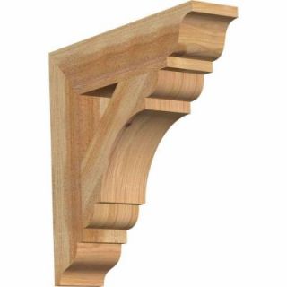 Ekena Millwork 4 in. x 18 in. x 18 in. Western Red Cedar Olympic Traditional Rough Sawn Bracket BKT04X18X18OLY01RWR