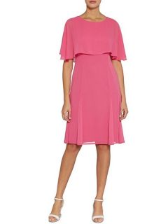 Gina Bacconi Chiffon dress with cape Pink