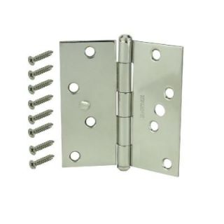 Everbilt 4 in. Stainless Steel Square Corner Security Door Hinge 14901