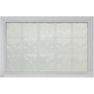 Pittsburgh Corning LightWise Decora White Vinyl New Construction Glass Block Window (Rough Opening: 72.125 in x 9.8125 in; Actual: 71.125 in x 8.8125 in)