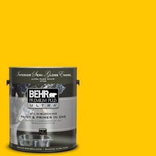 BEHR Premium Plus Ultra 1 gal. #S G 380 Sunny Summer Semi Gloss Enamel Interior Paint 375301