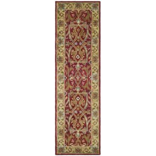 Safavieh Heritage Red Tufted Wool Runner (Common: 2 ft x 14 ft; Actual: 2.25 ft x 14 ft)