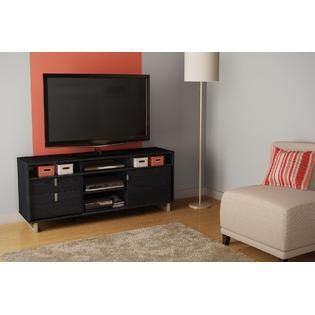 South Shore Uber Collection TV Stand Ebony with Drawe