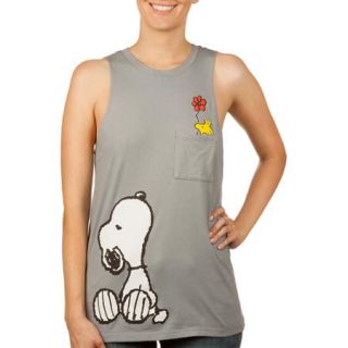 Juniors Snoopy Looks Up Muscle Tank