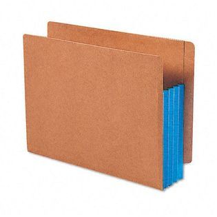 Smead 3 1/2 Expansion File Pockets, Letter, Blue/Red   Office