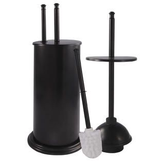 Exquisite Toilet Brush and Plunger Combo in Canister Oil Rubbed Bronze
