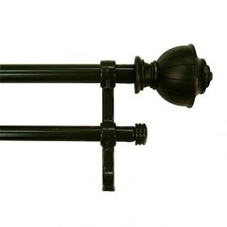 Jaclyn Smith Double Curtain Rod Adjustable 48–84 Inches   Home