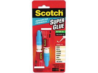 Scotch Single Use Super Glue, 1/2 Gram Tube, Liquid