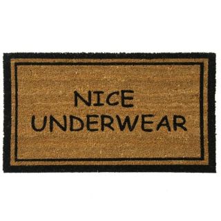 Rubber Cal Nice Underwear Funny Doormat Coconut Mat (18 x 30