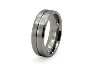 Titanium Ribbed Men's Ring