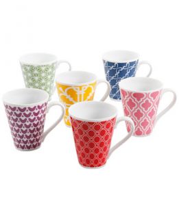 Clinton Kelly Effortless Table Set of Six Different Mugs
