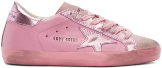 Golden Goose: Pink Superstar Low Top Sneakers