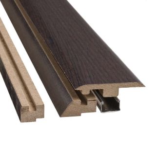 SimpleSolutions 2.37 in x 78.74 in Dark Brown Oak 4 in 1 Floor Moulding