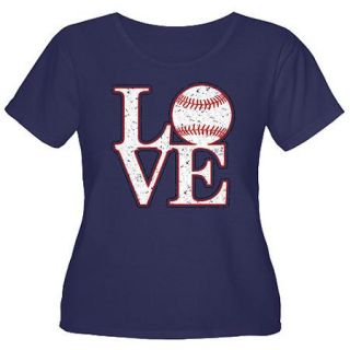 CafePress Women's Plus Size Love Baseball T Shirt
