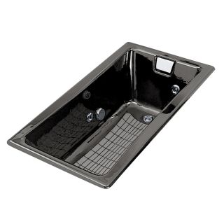 KOHLER Tea For Two 2 Person Thunder Grey Cast Iron Rectangular Whirlpool Tub (Common: 32 in x 60 in; Actual: 18.25 in x 32 in x 60 in)