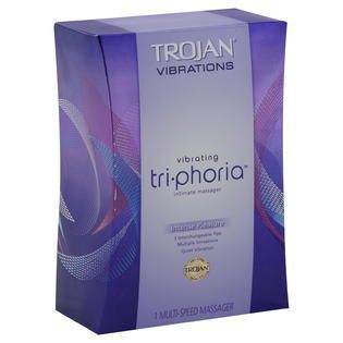 Trojan Vibrations Intimate Massager, Vibrating Tri Phoria, 1 each