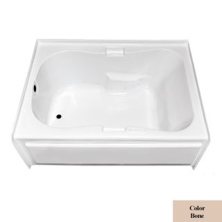 Laurel Mountain Hourglass Ii Plus Skirted Alcove 72 in L x 42 in W x 21.5 in H Bone Acrylic 1 Person Person Hourglass In Rectangle Skirted Air Bath