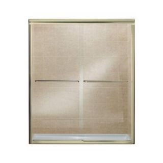 STERLING Finesse 59 5/8 in. x 70 1/16 in. Semi Framed Sliding Shower Door in Polished Brass 5475 59PB G05