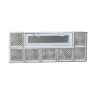 REDI2SET Diamond Pattern Frameless Replacement Glass Block Window (Rough Opening: 36 in x 14 in; Actual: 34.75 in x 13.5 in)