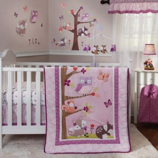 Bedtime Originals Lavender Woods 3 Piece Crib Bedding Set