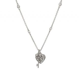 Tacori IV Diamonique Epiphany Heart & Key 20 Necklace —