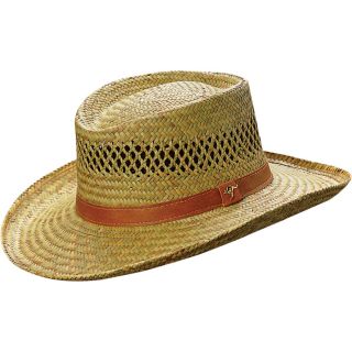 Gambler Straw Hat — Natural, L/XL, Model# 383  Hats