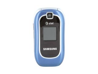 Samsung SGH A237 blue unlocked GSM flip phone with 5 hour talk time