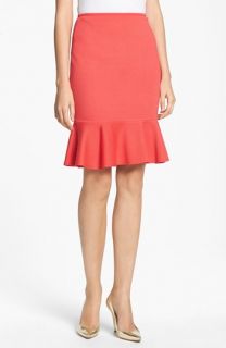 St. John Collection Flounce Hem Milano Knit Pencil Skirt