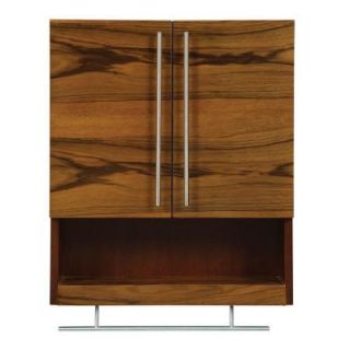 DECOLAV Mila 22 in. W x 9 in. D x 26 in. H Wall Mounted Cabinet in Black Lima and Mahogany 5261 BLM