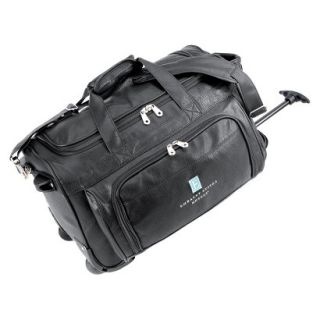 Pacific FAA Carry On Approved Koskin Wheeled Duffel Bag   Black