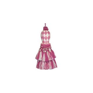 123 Creations CB047R 5. 5 Inch Harlequin   Pink Hand Painted Tassel