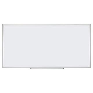 Melamine Dry Erase Board with Beveled Aluminum Frame   White