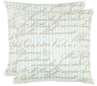 Safavieh Set of 2 18x18 Camilla French Laundry Pillows —
