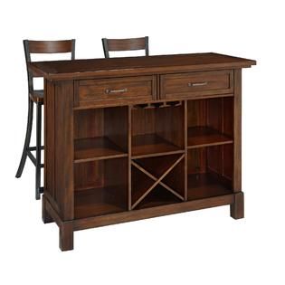 Home Styles  Chestnut Cabin Creek Bar and Two Stools