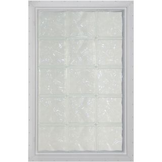 Pittsburgh Corning LightWise Decora White Vinyl New Construction Glass Block Window (Rough Opening: 9.8125 in x 25.375 in; Actual: 8.8125 in x 24.375 in)