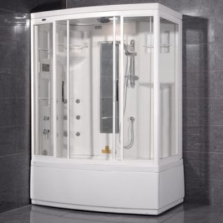 Ariel Bath Aromatherapy Sliding Door Steam Shower with Bath Tub with