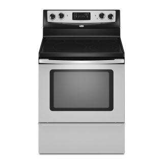 Whirlpool 30 Inch Smooth Surface Freestanding Electric Range (Color: Stainless Steel)