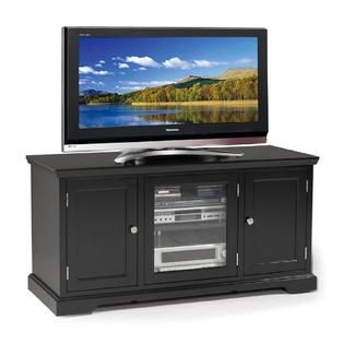 Leick Black Hardwood, 50W TV Stand   Home   Furniture   Game Room