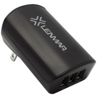 Lenmar 4.4 Amp 5 Volt AC to USB Wall Charger with 3 USB Ports   Black ACUSB344K