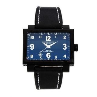 Estremo Mens 1691 Black Leather Watch (As Is Item)   90002859