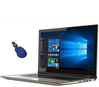 Toshiba 15.6 Win 10 2 in 1 Laptop   6GB RAM, 500GB with Mous —