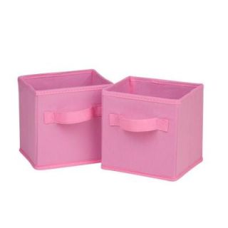Honey Can Do 4.9 Qt. Mini Non Woven Foldable Cube Bin in Pink (6 Pack) SFTZ02087