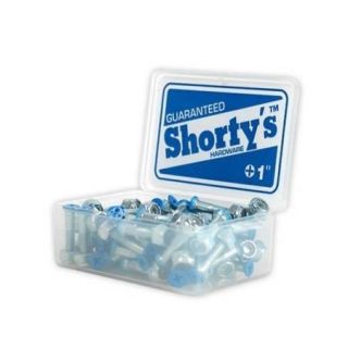 SHORTY'S Skateboard HARDWARE 1 in Phillips BLUE COLOR TIPS 8pcs Nuts & Bolts