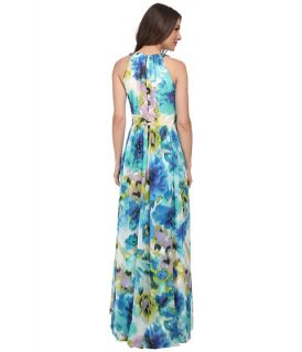 Eliza J Halter Maxi with Keyhole and Waterfall Skirt