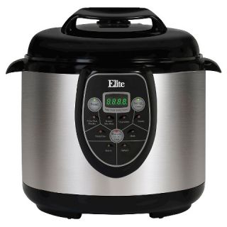 Elite Platinum Stainless Steel 6 Quart Electric Pressure Cooker with 8