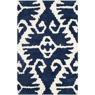 sale safavieh hand made wyndham royal blue ivory wool rug 2 6 x 4