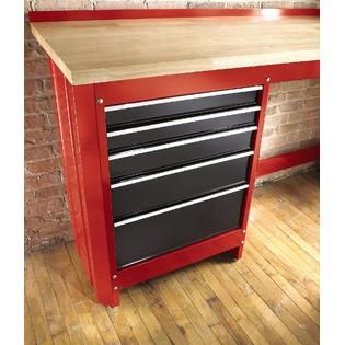 Drawer Red/Black Workbench Module: Store It All with 