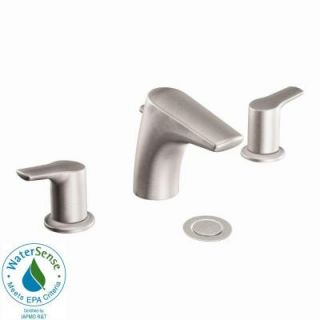 MOEN Method 8 in. Widespread 2 Handle Low Arc Bathroom Faucet Trim Kit in Brushed Nickel (Valve Sold Separately) T6820BN