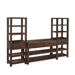 Home Styles Entertainment Center in Aged Barnside (3 Piece) 5516 34