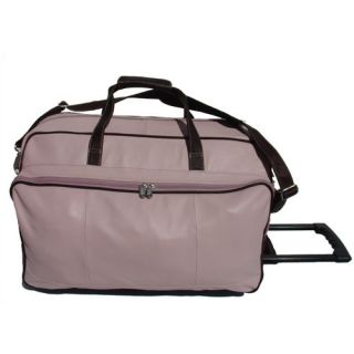 Pastel Leather 21 2 Wheeled Carry On Duffel